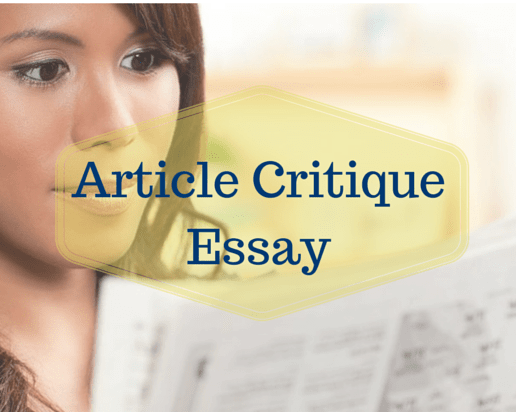 Article Critique Essay