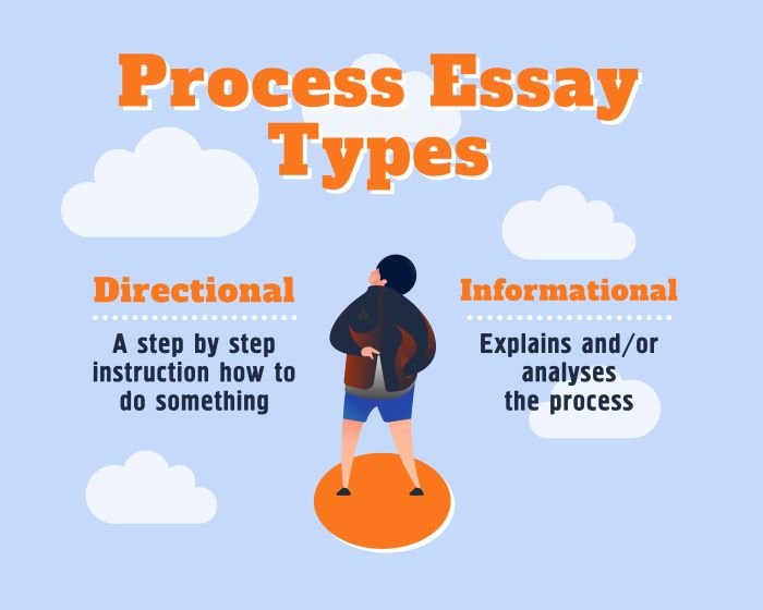 Process essay types infographic